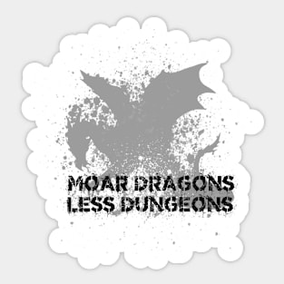 Moar Dragons Splatter Sticker